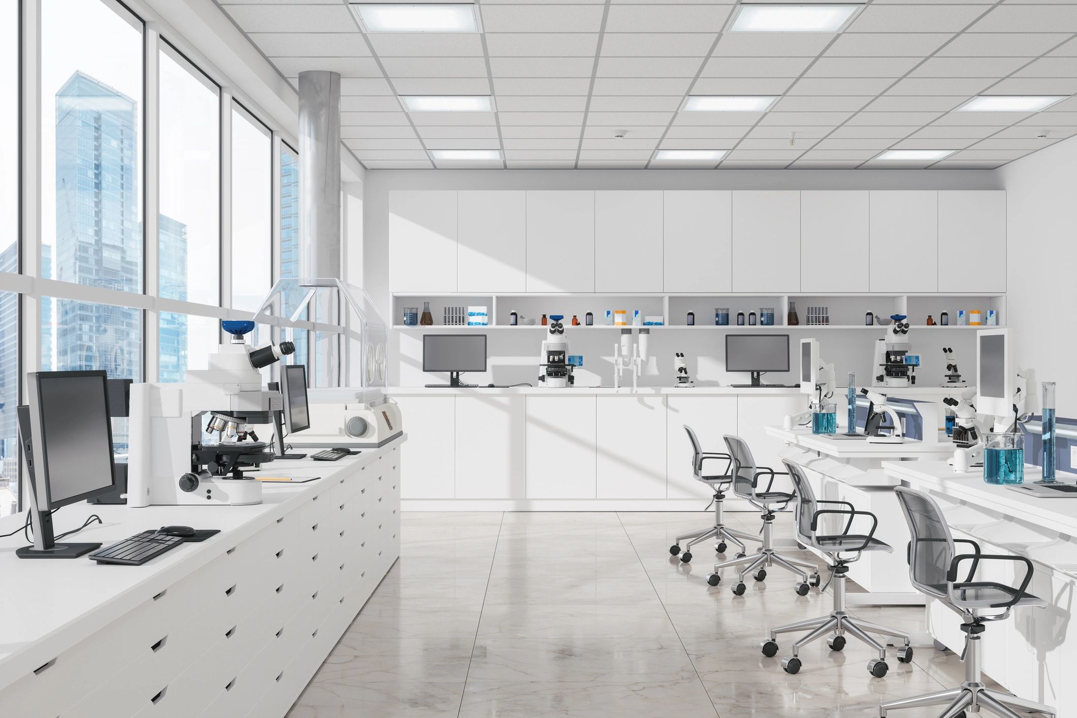 Imagen de laboratorio clínico moderno